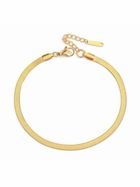 18K Gold Plated Herringbone bracelet